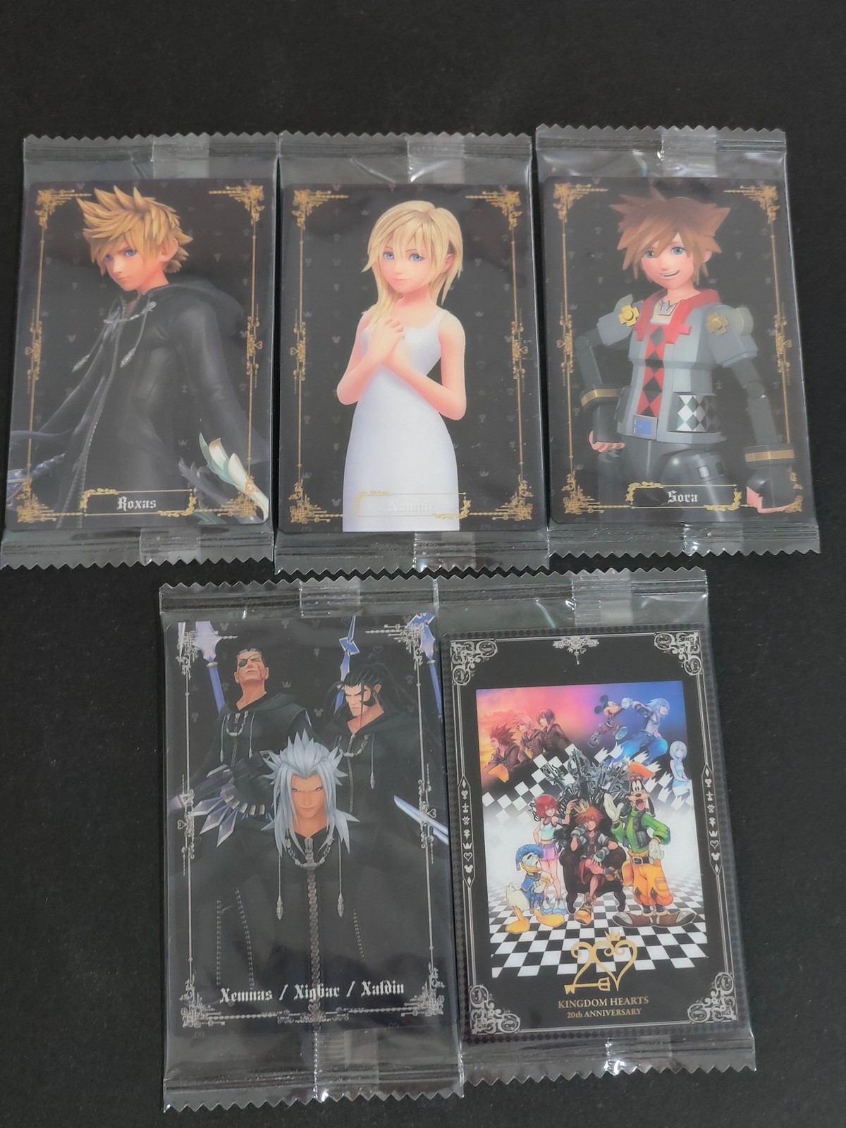 キングダムハーツ KINGDOM HEARTS 20th ANNIVERSARY カード まとめ Wプロフィール ORGANIZATION XIII アニバーサリー ロクサス ナミネ ソラ ゼムナス ザイグバー ザルディン 5枚