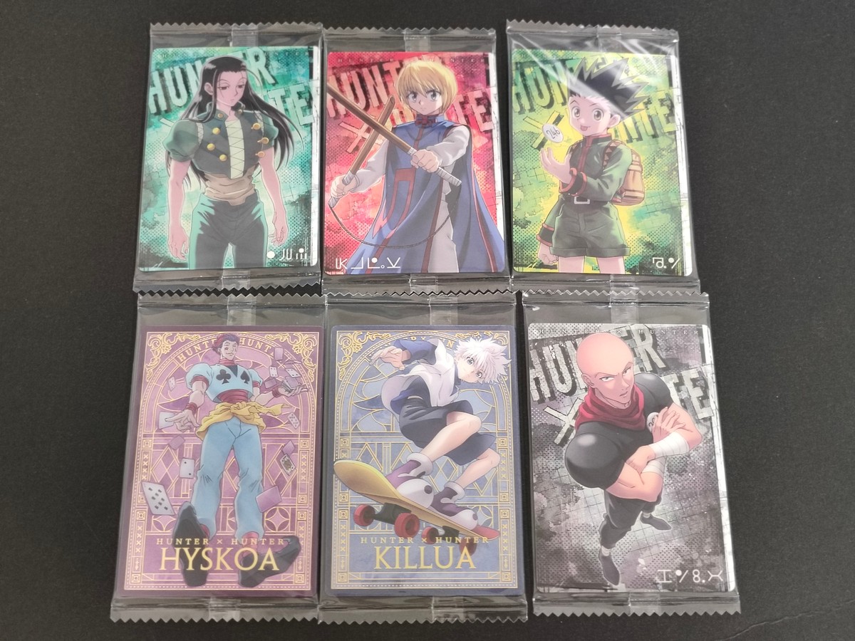 ハンターハンター HUNTER×HUNTER カード まとめ ウエハース イルミ クラピカ ゴン ヒソカ キルア ハンゾー 6枚 06 03 26 24 05 バンダイ 食玩ウエハース
