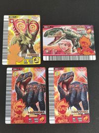 Dinosaur King Sanzoku!! 4 Cards Lot Torosaurus Torvosaurus Japanese Anime