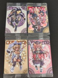 神羅万象チョコ カード まとめ 機魂王OZ 焔煌士マキシ 真星姫神メリル 羅震帝サン モルテ 4枚 王魂037 王魂024 王魂072 王魂048 バンダイ 食玩
