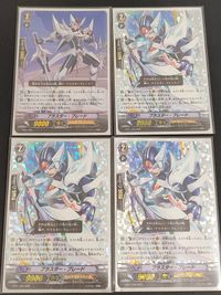 Cardfight Vanguard Blaster Blade 4 Cards Lot BT01/002 RRR Japanese TCG