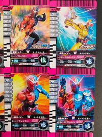 仮面ライダー ガンバライド カード まとめ ヒーロー 仮面ライダーW ヒートメタル 仮面ライダーW ヒートジョーカー 仮面ライダーW ルナトリガー 仮面ライダーW ルナメタル 仮面ライダーW ルナジョーカー 16枚 バンダイ サムネイル 2