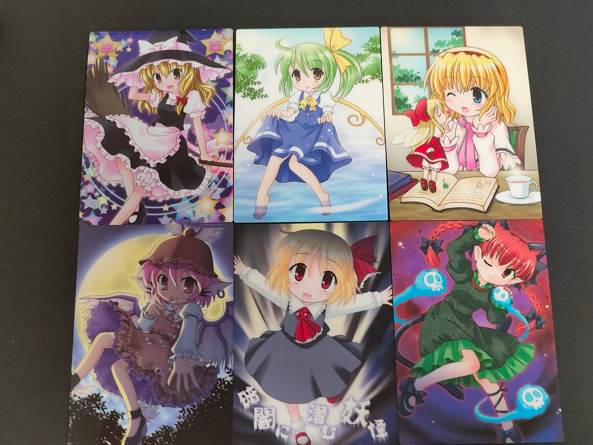 Touhou Gakka Ranbu Trading Card 6 Cards Lot Japanese Game