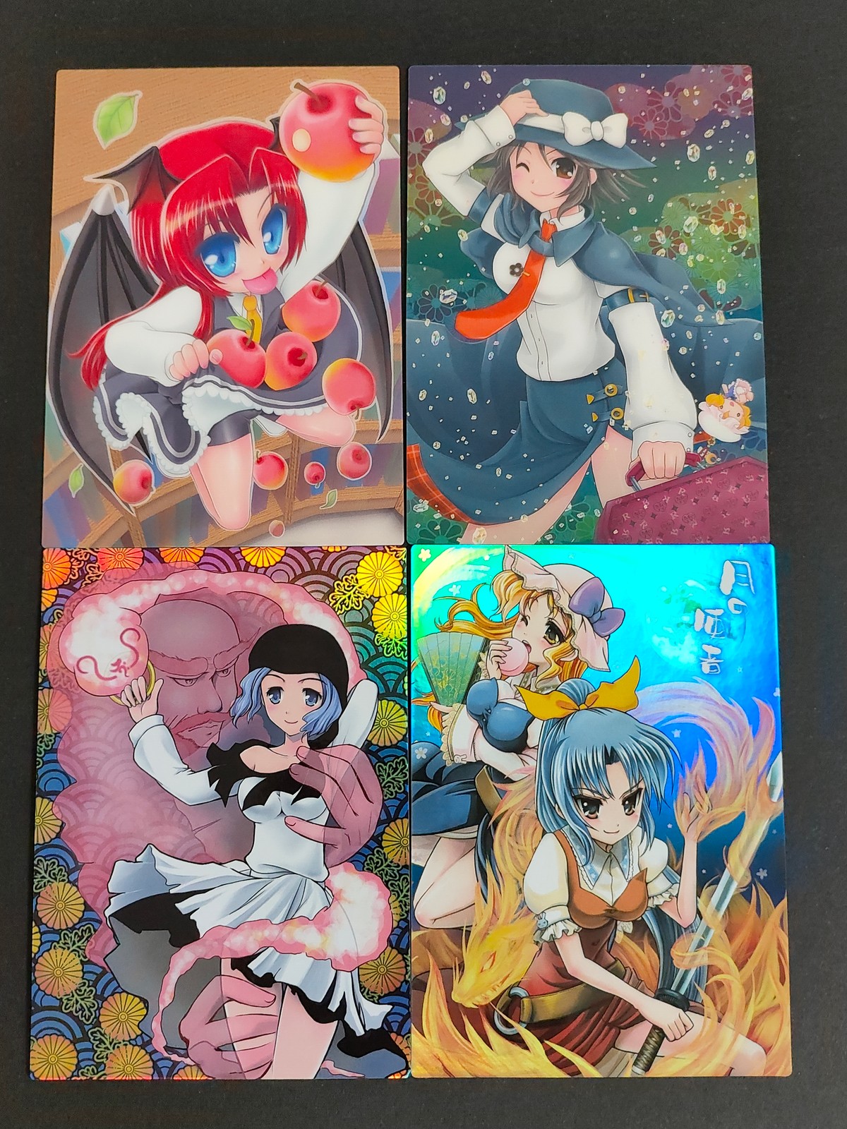 東方雅華乱舞 TRADING CARD カード まとめ 小悪魔 宇佐見蓮子 雲居一輪 綿月依姫 綿月豊姫 4枚 GA3080 GA6036 GA8031 Surfersparadise 同人トレーディング