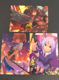 東方雅華乱舞 TRADING CARD カード まとめ トレーディング 射命丸文 小野塚小町 鈴仙 優曇華院 イナバ 3枚 GA4035 GA5063 GA3057 Surfersparadise 同人トレーディング サムネイル 1
