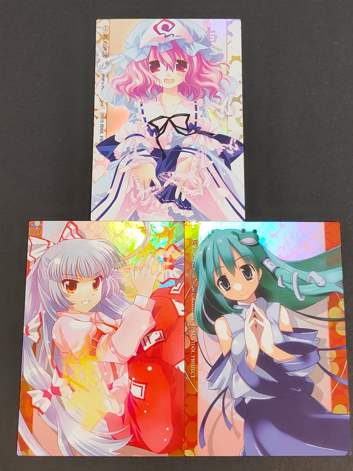 東方絢爛集符 V.I.P Tribute 2010 summer カード まとめ プロモーション 西行寺幽々子 藤原妹紅 東風谷早苗 3枚 V.I.P PR No.45 V.I.P VENUS No.09 アクシア トレーディング