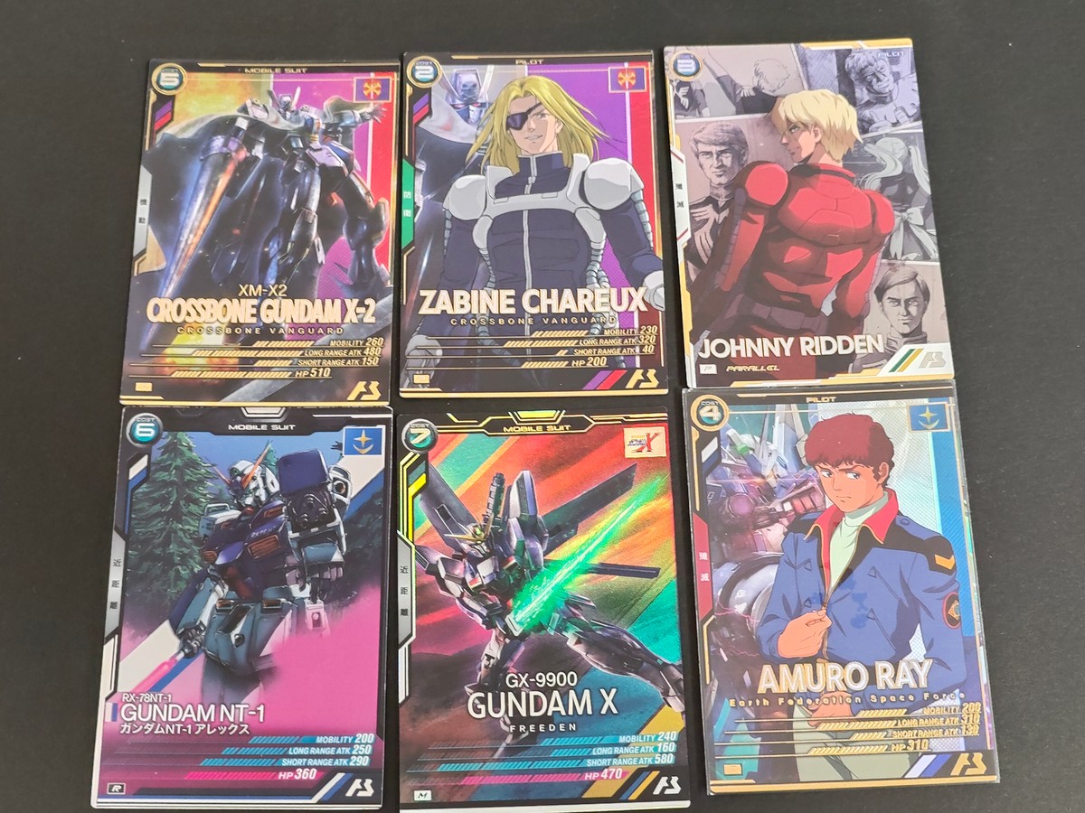 機動戦士ガンダム アーセナルベース カード まとめ MS PL クロスボーン ガンダムX-2 ザビーネ シャル ジョニー ライデン ガンダムNT-1 アレックス ガンダムX アムロ レイ 6枚 UT05-010 UT05-045