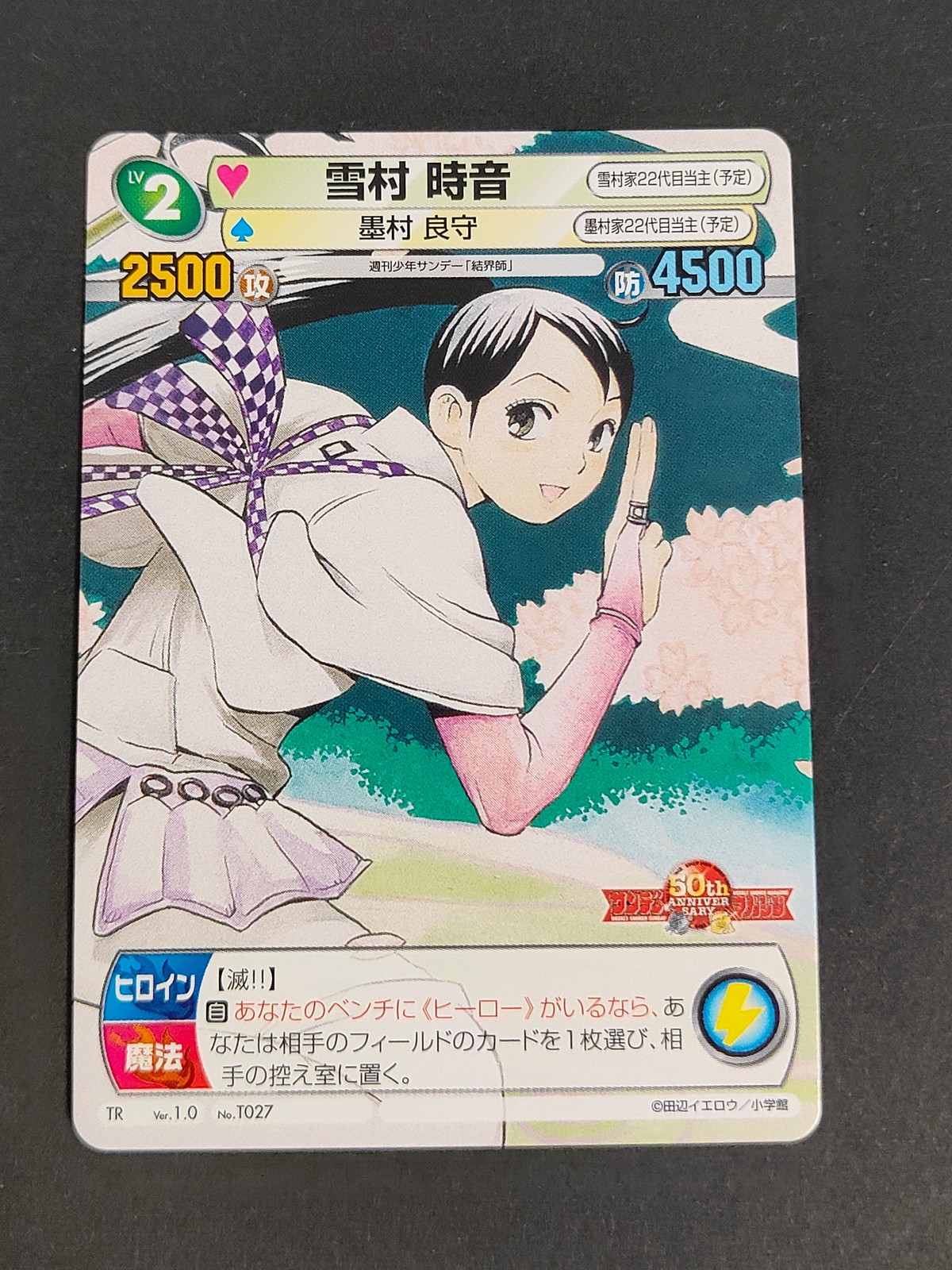 Sunday VS Magazine TCG Kekkaishi Tokine Yukimura Card TR No.T027 Japanese