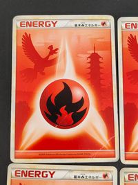 Pokemon Basic Fire Energy Card x4 Ho-Oh 2009 Japanese TCG サムネイル 3