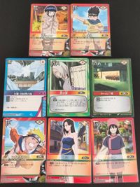 ナルト NARUTO カードゲーム カード まとめ 忍者 術 作戦 依頼人 日向ヒナタ 木ノ葉丸 水遁 水鮫弾の術 夢の器 ラーメン一楽 うずまきナルト エミ エミナ 8枚 忍-30 忍-207 術-185 作-242 作-1 サムネイル 1