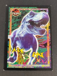 The Lost World: Jurassic Park Tyrannosaurus トレカ #3 of 11 Stickers Topps sticker card サムネイル 1