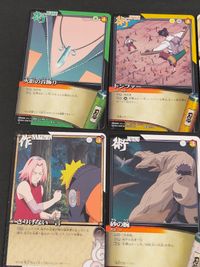 ナルト疾風伝 NARUTO 疾風伝 カードゲーム カード まとめ 術(JUTSU) 忍(SHINOBI) 作(SAKUSEN) 火影の首飾り トンファー テマリ さりげない一言 砂の腕 木遁 四柱牢 パイプ役 模擬戦闘訓練 9枚 サムネイル 5