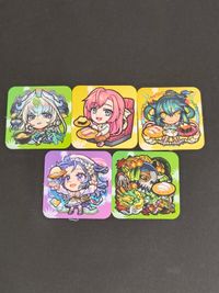 モンスト モンスターストライク スシロー コラボ 10周年 カード まとめ コラボ ナナ ピンク髪キャラクター 青緑髪キャラクター 青髪キャラクター モンスターキャラクター 5枚 MIXI スシローコラボ サムネイル 1