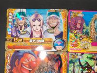 ワンピース ONE PIECE アーケードゲーム カード まとめ キャノン エクストラ スーパー 黒ヤリの陣 猛獣の総攻撃 深海の悪魔 大脱獄 巨大昆虫の突撃 ヒルルクの桜 怪僧 ニセモノ集団 最高のもてなし 9枚 バンダイ サムネイル 10