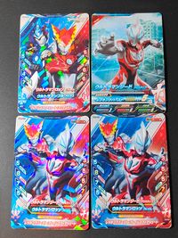 ウルトラマン フュージョンファイト! カード まとめ キズナ ウルトラマンロッソ フレイム ウルトラマンブル アクア ウルトラマンジード プリミティブ ウルトラマンジード プリミティブ ウルトラマンロッソ フレイム 4枚 バンダイ
