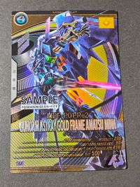 Gundam Astray Gold Frame Amatsu Mina Card MBF-P01-Re2 Sample Japanese Anime サムネイル 1