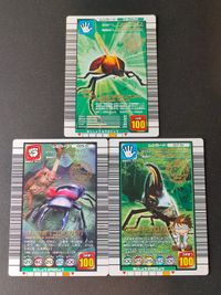 甲虫王者 ムシキング カード まとめ ムシ ヤイバ ジャンボ グラントシロカブト 3枚 018-CORO 009-SI 017-SI セガ アーケードゲーム サムネイル 1