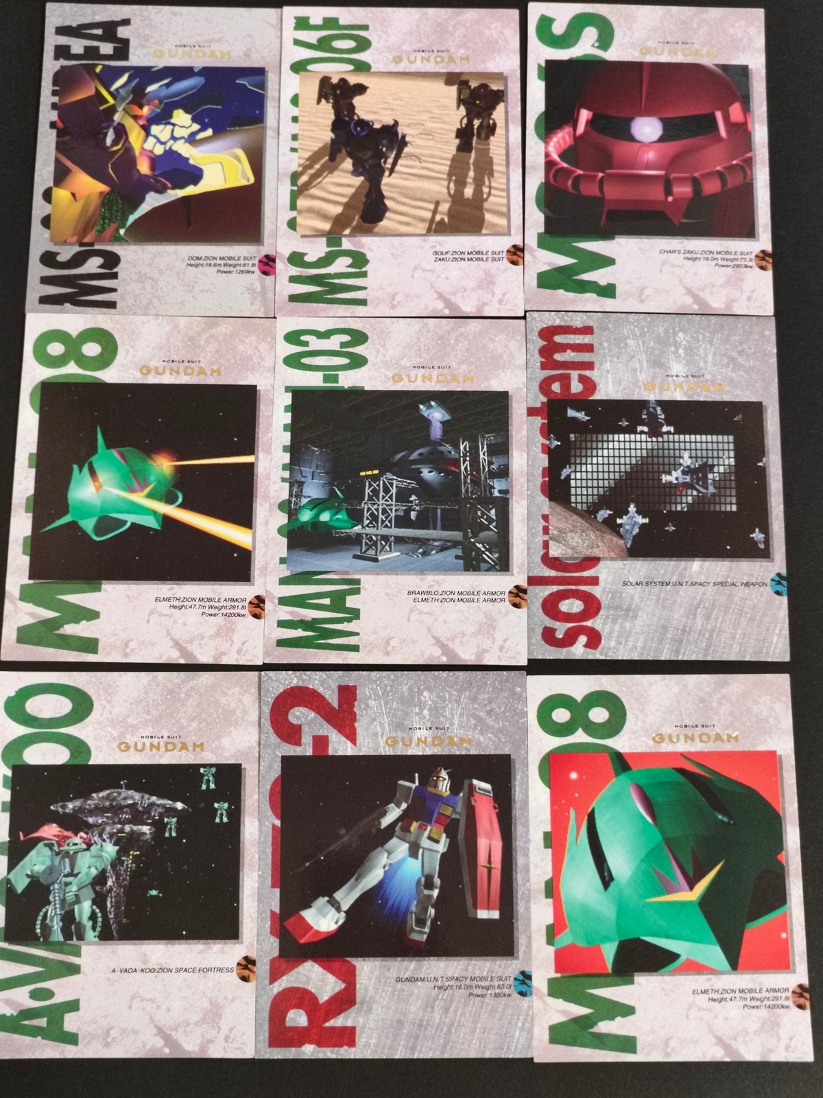 機動戦士ガンダム カードダスマスターズ カード まとめ MS-09 vs MIDEA MS-07B/MS-06F MS-06S MAN-08 MAN-03/MAN-08 solar system A-VAOA-KOO 9枚 71