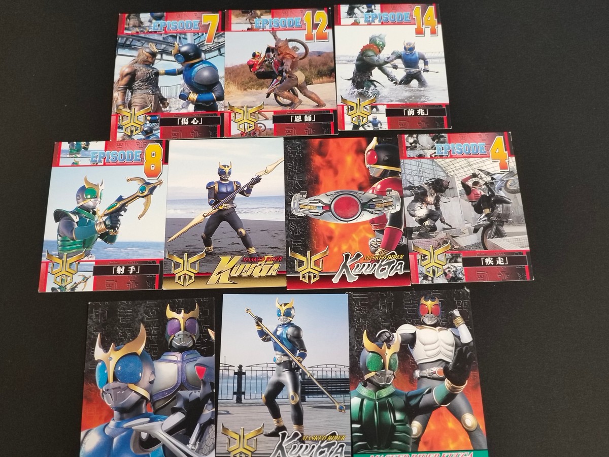 仮面ライダー クウガ カード まとめ エピソード キャラクター アイテム ビジュアル EPISODE 7 傷心 EPISODE 12 恐師 EPISODE 14 前兆 EPISODE 8 射手 波崎ベルト アークル 10枚 38