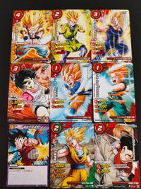 ドラゴンボール改 ミラクルバトルカードダス カード まとめ キャラクター アクション スーパーサイヤ人ゴテンクス グレートサイヤマンスーパーサイヤ人孫悟飯 スーパーサイヤ人2ベジータ ビーデル スーパーサイヤ人孫悟天 クリリン サムネイル 1