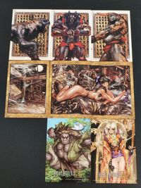 GALGREASE 1st SERIES ILLUSTRATION CARDS HELLHOUND カード まとめ イラスト 獣人 背景 女性キャラクター 白髪女性キャラクター 8枚 講談社 サムネイル 6