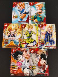ドラゴンボール改 ミラクルバトルカードダス カード まとめ キャラクター スーパーサイヤ人 孫悟天 スーパーサイヤ人 トランクス クリリン グレートサイヤマン スーパーサイヤ人 孫悟飯 ビーデル スーパーサイヤ人2 ベジータ 7枚 サムネイル 1