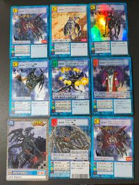 Digimon Adventure Card Game 9 Cards Lot Vandemon Beelzemon Japanese Anime