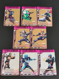 Kamen Rider Battle Data Action Cards 7 Cards Lot Japanese TV