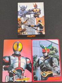 仮面ライダー ウエハース カード まとめ 仮面ライダーアギト 仮面ライダー555 アギト vs アンノウン 恐るべきギルスクロウ 変身！仮面ライダー ファイズ 3枚 20 11 φ3 石森プロ 東映 食玩 ウエハース サムネイル 1