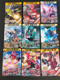 Super Sentai Gokaiger Go-Busters Tokkyuger 9 Cards Lot Japanese TV