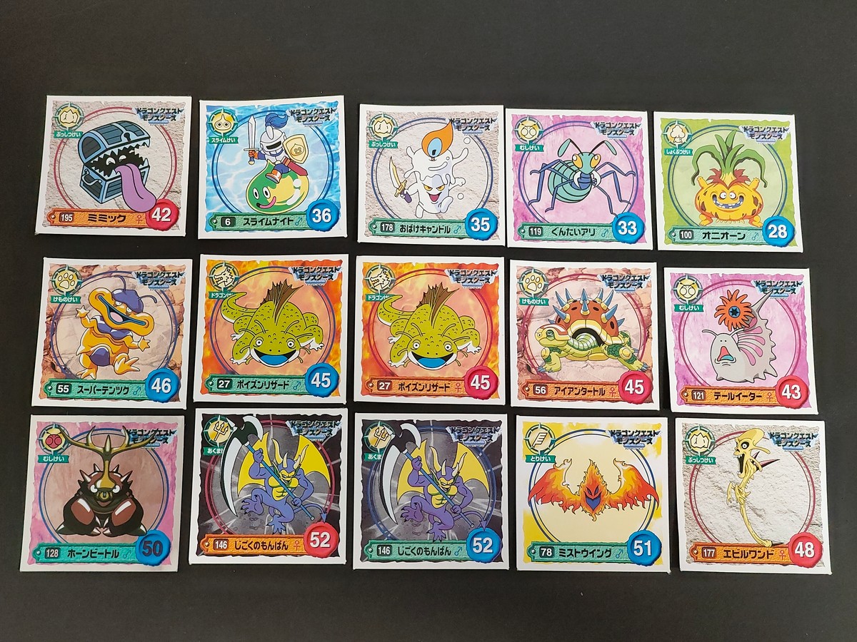 DQM ドラゴンクエストモンスターズ カード まとめ ぶっしつけい スライムけい むしけい しょくぶつけい けものけい ドラゴンけい あくまけい とりけい ミミック スライムナイト おばけキャンドル ぐんたいアリ オニオーン 6