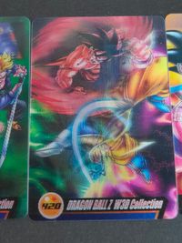 ドラゴンボールZ W3D Collection カード まとめ W3Dホログラム 超サイヤ人悟空 ベジータ トランクス 悟空 セル 3枚 421 420 419 森永 食玩 ウエハース 3D サムネイル 3