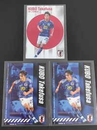 カルビー日本代表 2024 JAPAN NATIONAL TEAM CARD カルビー カード まとめ ゴールスコアラー レギュラー 久保建英 3枚 GS-06 23 カルビー 食玩