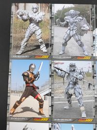 仮面ライダー555(ファイズ) カード まとめ キャラクター クラブオルフェノク フリルドリザードオルフェノク スロースオルフェノク ライオトルーパー コーラルオルフェノク バットオルフェノク アークオルフェノク 9枚 156 サムネイル 3