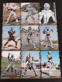 仮面ライダー555(ファイズ) カード まとめ キャラクター クラブオルフェノク フリルドリザードオルフェノク スロースオルフェノク ライオトルーパー コーラルオルフェノク バットオルフェノク アークオルフェノク 9枚 156