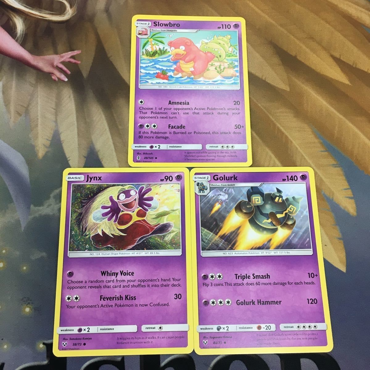 ポケモンカード 旧裏面 英語 海外版 3枚 ヤドラン ルージュラ ゴルーグ 30