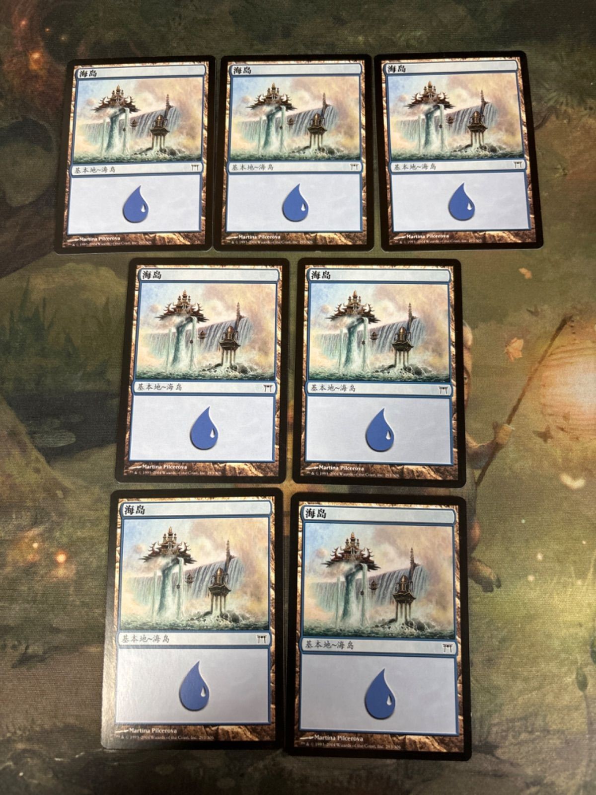 希少 簡体字版 神河物語 島/Island 7枚 型番統ー まとめ MTG 人気絵柄 基本土地 多言語 中国語 CHK