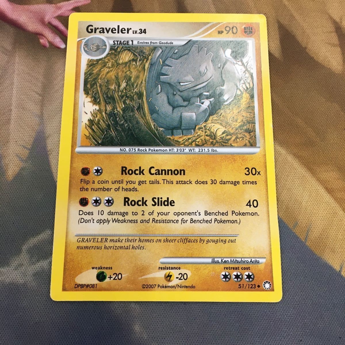 Pokemon Card Old Back English Overseas Golem 31