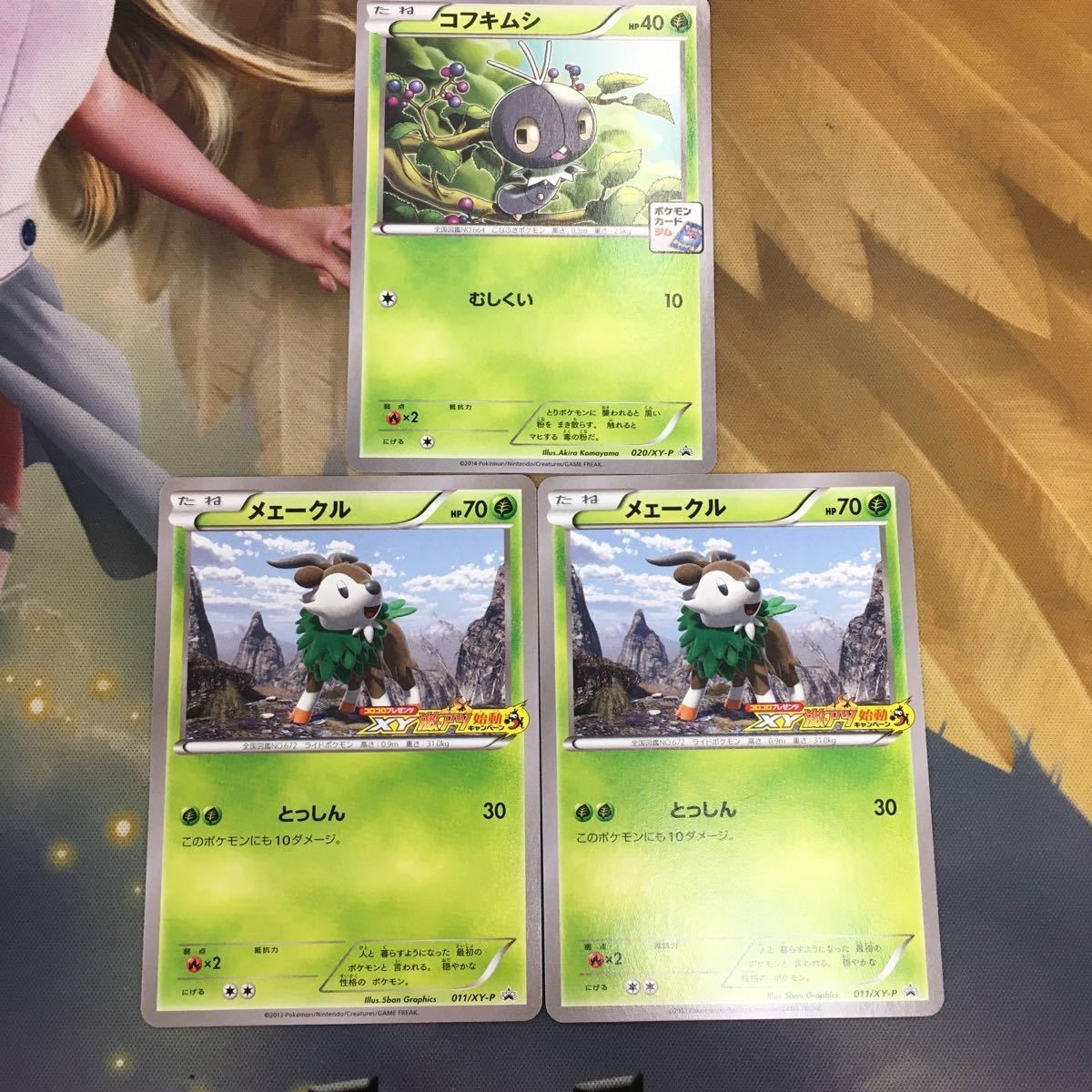 ポケモンカード 新裏面 3枚 コフキムシ メェークル プロモ 49
