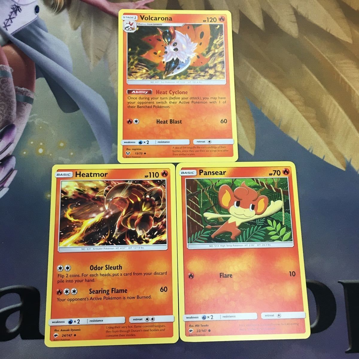 ポケモンカード 旧裏面 英語 海外版 3枚 ウルガモス タイタラン バオップ 35