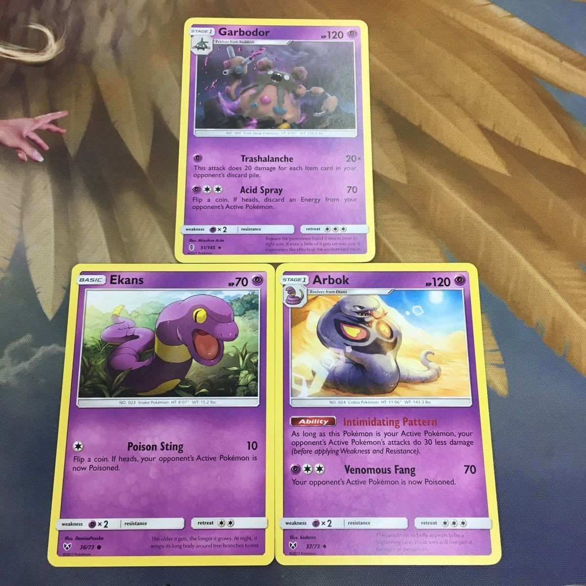 ポケモンカード 旧裏面 英語 海外版 3枚 ダストダス アーボ アーボック 35