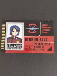 ガンダムSEED DESTINY CD初回特典 アスラン ザフト IDカード