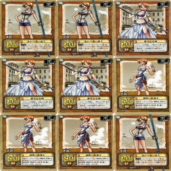 One Piece Nami Tornado Tempo Carddass Card Lot