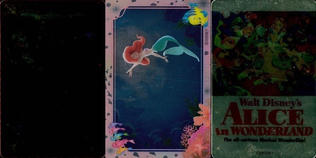 Disney Card Sticker Lot Alice Ariel Little Mermaid