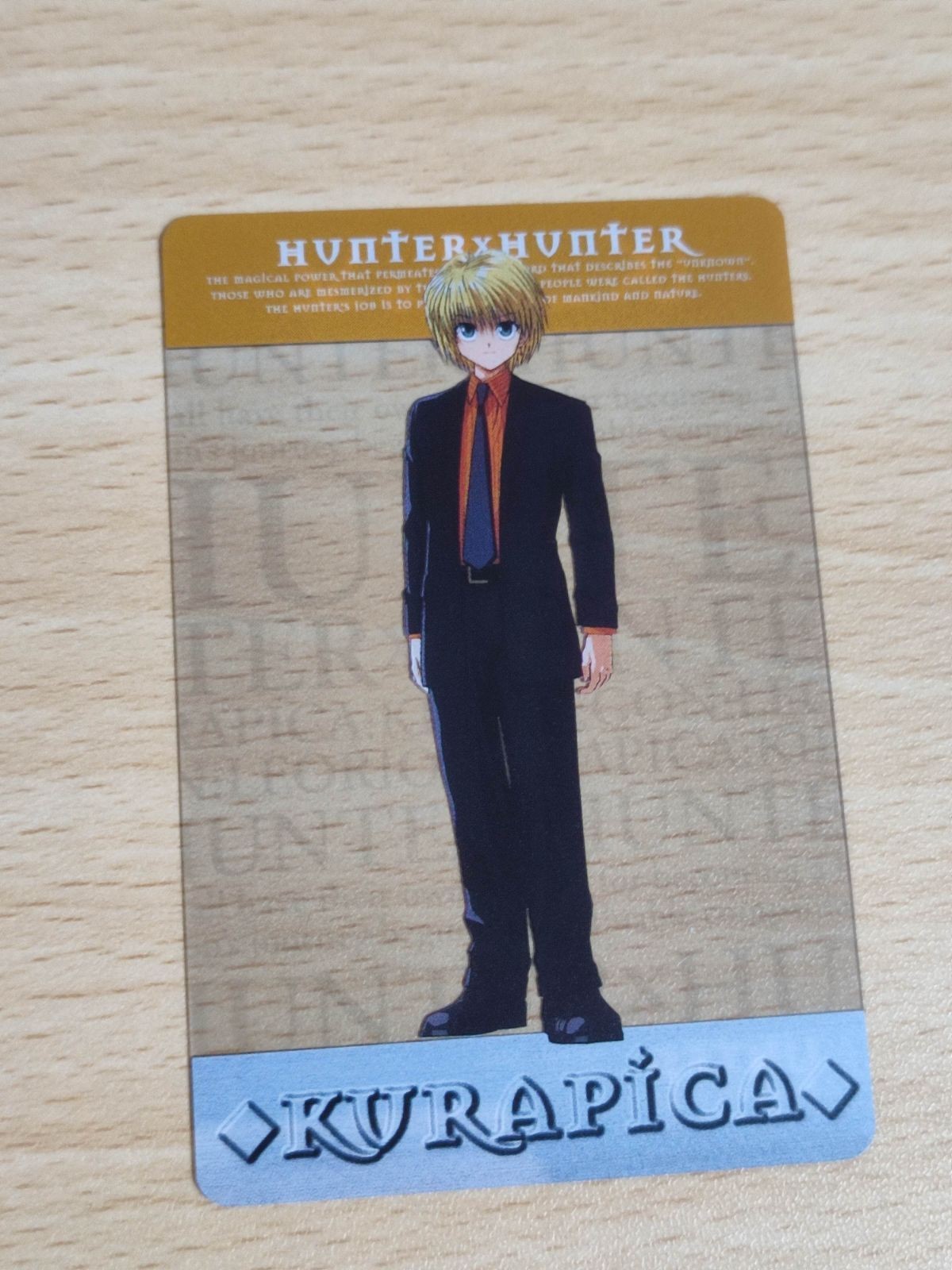 Hunter x Hunter Kurapika Clear Card Suit Japanese