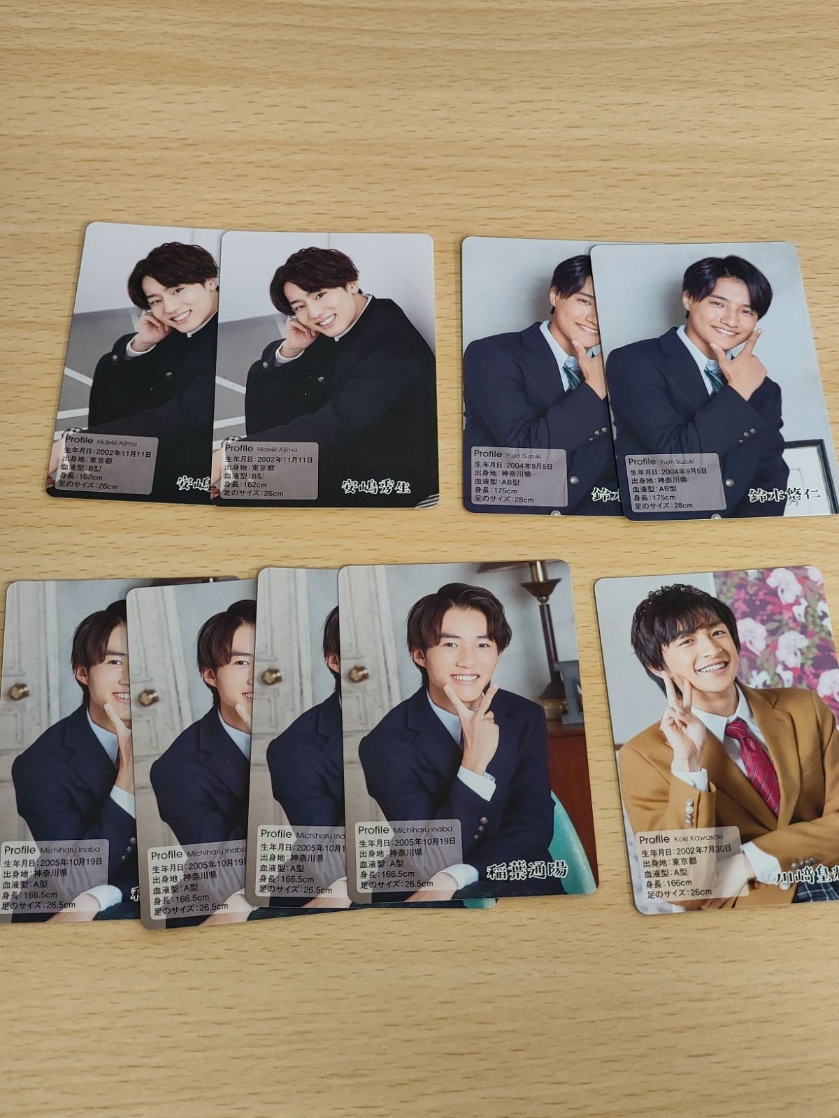 Johnny's Jr Calendar Profile Card Suzuki Yujin 2021
