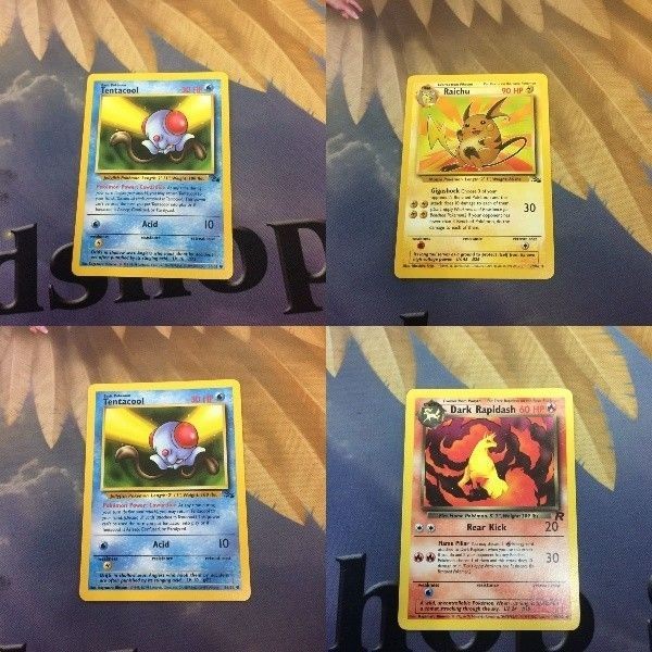 ポケモンカード 旧裏面 海外 英語版 メノクラゲ ライチュウ わるいギャロップ 67 48 70 62