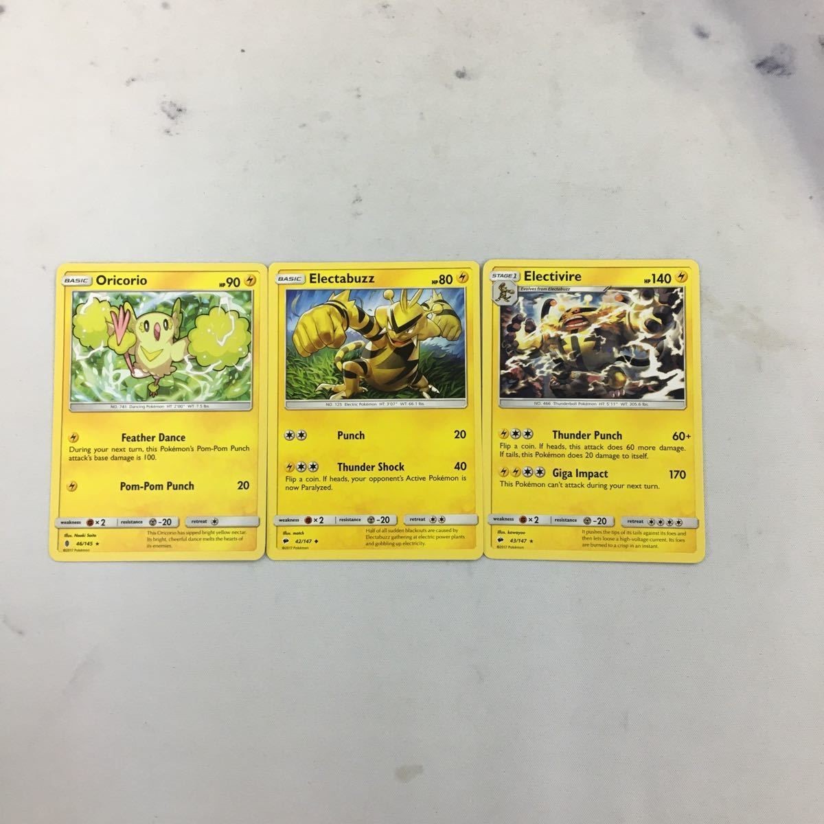 ポケモンカード 旧裏面 海外 英語版 3枚 エレキブル エレブー オドリドリ 30