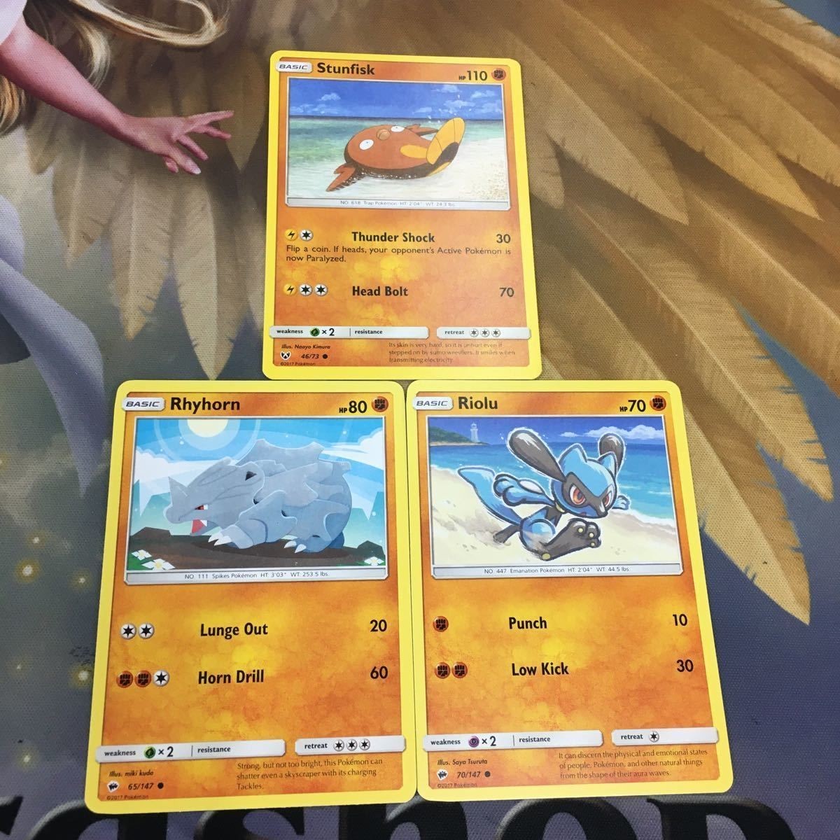 ポケモンカード 旧裏面 英語 海外版 3枚 マッギョ サイホーン リオル 14