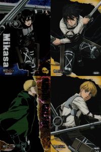 カード まとめ 進撃の巨人 クリア ミカサ・アッカーマン エレン・イェーガー アルミン・アルレルト No.34 42 43 52 パシャこれ 31 32 33 サムネイル 1